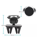 Universal Duel Clip Car Air Vent Smartphone Holder Magnetic Mount