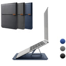 Laptop Holder Mouse Pad PU Leather Laptop Stand Sleeve Bags Portable Folding Laptop Stand Riser Adjustable Holder