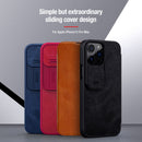 Qin Pro Leather Case Classic Flip Camera Protection Shockproof for iPhone 13/13 Pro/13 Pro Max