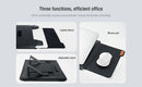 Laptop Holder Mouse Pad PU Leather Laptop Stand Sleeve Bags Portable Folding Laptop Stand Riser Adjustable Holder
